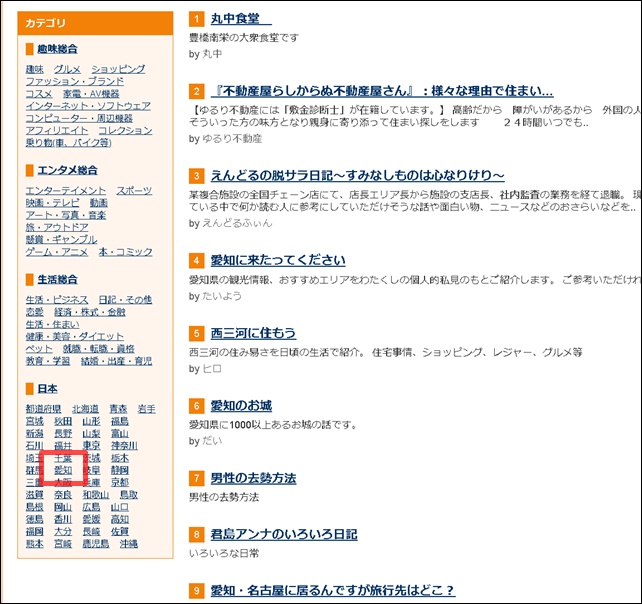 ファンブログ愛知のカテゴリ